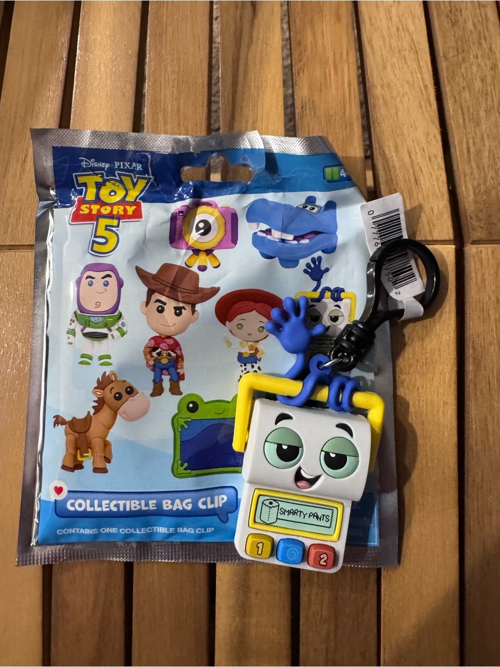 Disney Toy Story 5 Smarty Pants Yellow & White Bag Clip Keychain
